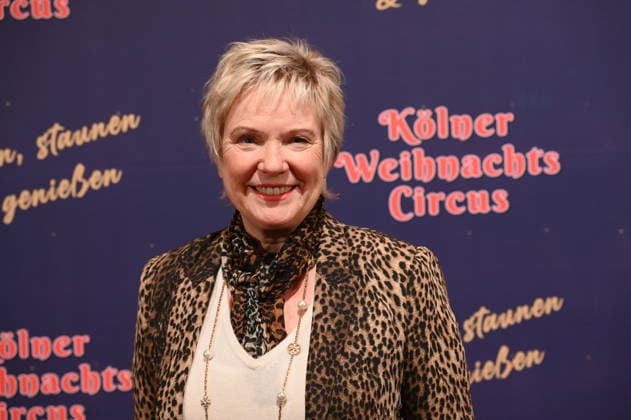 Presenter Birgit Biggi Lechtermann attends the premiere of the 10th Cologne Christmas Circus