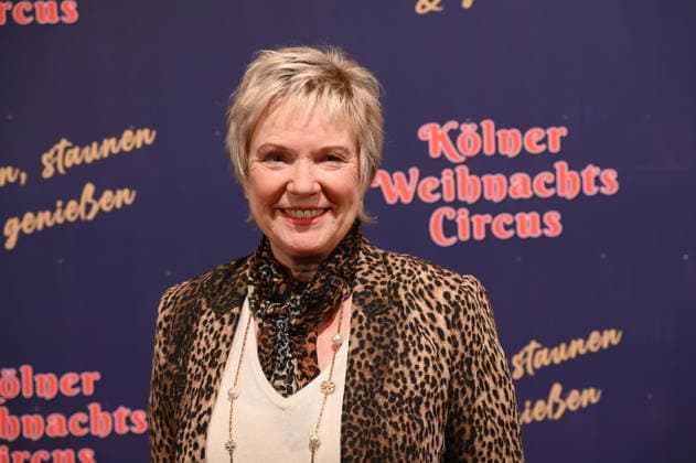 Presenter Birgit Biggi Lechtermann attends the premiere of the 10th Cologne Christmas Circus
