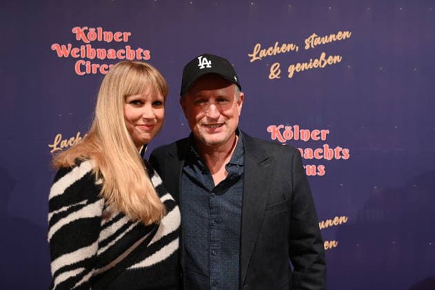 Presenter Olli Briesch and his wife Meike Briesch attend the premiere of the 10th Cologne Christmas Circus
