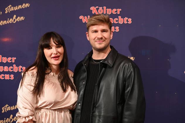 Reality performers and influencers Alessia Dorigo and Tobias Dierfeld attend the premiere of the 10th Cologne Christmas Circus