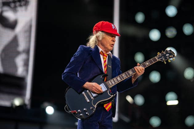 November 30, 2025, Adelaide, South Australia, Australia: AC DC Lead guitarist ANGUS YOUNG on Sunday at the BP Ultimate Adelaide Grand Final. Adelaide Australia - ZUMAf186 20251130_zsp_f186_121 Copyright: xJamesxForresterx