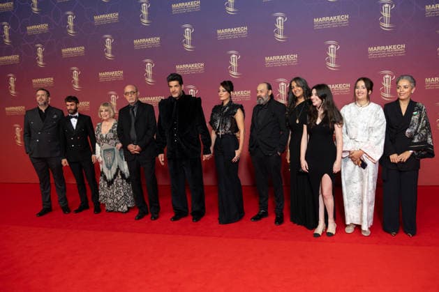 22nd Marrakech International Film Festival Day 3 ean Brehat, Emma Binet, Souad Lamriki, Ayoub Trombati, Ahlam Marouane, Soumaya Akaaboune, Driss Ramdi, Meryem Benm Barek, Nadia Kounda and Olivier Rabourdin attends the red carpet during day Three of the 22nd Marrakech International Film Festival on November 30, 2025 in Marrakech, Maroc. Photo by Nasser Berzane ABACAPRESS.COM Marrakech  Copyright: xBerzanexNasser ABACAx