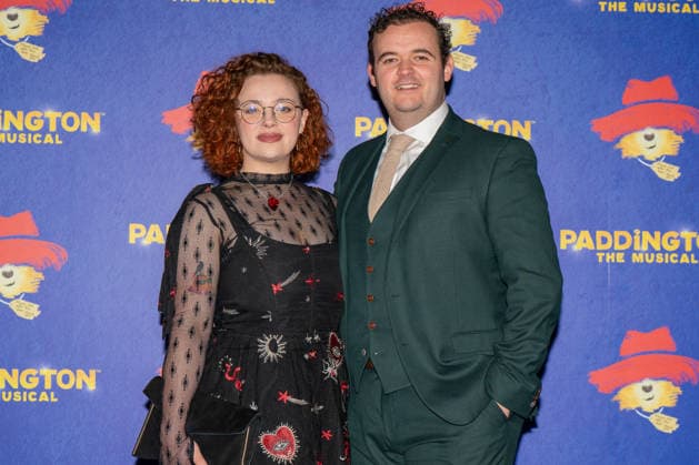 Paddington The Musical Word Premiere in London - 30 Nov 2025 Carrie Hope Fletcher and Joel Montague seen arriving on the Blue Carpet during the Paddington The Musical World Premiere opens in the West End, London. London United Kingdom Copyright: xBonniexBritainx xSOPAxImagesx BNS02327