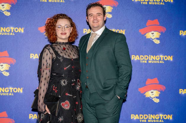 November 30, 2025, London, United Kingdom: Carrie Hope Fletcher and Joel Montague seen arriving on the Blue Carpet during the Paddington The Musical World Premiere opens in the West End, London. London United Kingdom - ZUMAs197 20251130_aaa_s197_595 Copyright: xBonniexBritainx