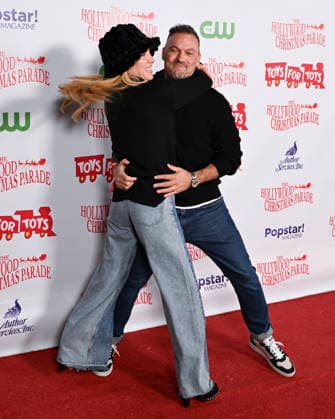 November 30, 2025, Hollywood, California, USA: DWTS Australian ballroom dancer SHARNA BURGESS and American actor, producer, and former rapper BRIAN AUSTIN GREEN attend the 93rd Annual Hollywood Christmas Parade: Hollywood RED CARPET. Hollywood USA - ZUMAb173 20251130_aap_b173_021 Copyright: xBillyxBennightx