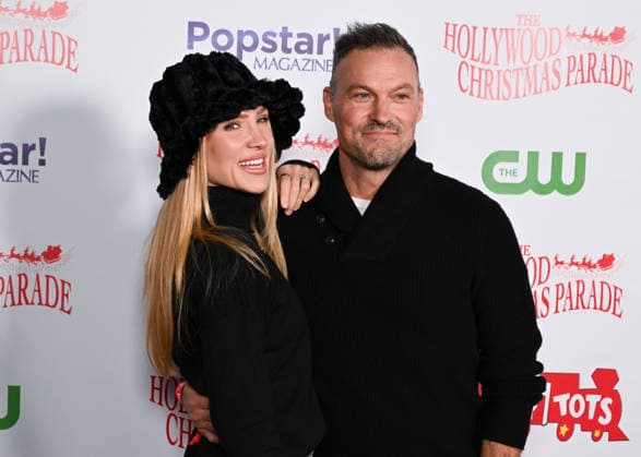 November 30, 2025, Hollywood, California, USA: DWTS Australian ballroom dancer SHARNA BURGESS and American actor, producer, and former rapper BRIAN AUSTIN GREEN attend the 93rd Annual Hollywood Christmas Parade: Hollywood RED CARPET. Hollywood USA - ZUMAb173 20251130_aap_b173_034 Copyright: xBillyxBennightx