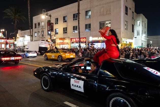 HOLLYWOOD, CALIFORNIA - NOVEMBER 30: A car is seen during the 93rd Annual Hollywood Christmas Parade on November 30, 2025 in Hollywood, California.  Copyright: xVCGx 111606900227
