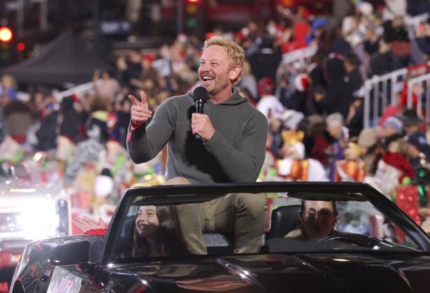 Ian Ziering cruises down Hollywood Blvd. during The 93rd Annual Hollywood Christmas Parade With Grand Marshal Luke Wilson In Support of Marine Toys for Tots in Los Angeles on Sunday, November 30, 2025.  LAP20251130741 GERGxGRUDT