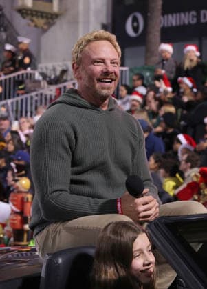 Ian Ziering cruises down Hollywood Blvd. during The 93rd Annual Hollywood Christmas Parade With Grand Marshal Luke Wilson In Support of Marine Toys for Tots in Los Angeles on Sunday, November 30, 2025.  LAP20251130743 GERGxGRUDT