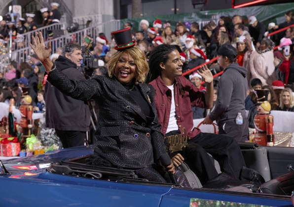 Thelma Houston cruises down Hollywood Blvd. during The 93rd Annual Hollywood Christmas Parade With Grand Marshal Luke Wilson In Support of Marine Toys for Tots in Los Angeles on Sunday, November 30, 2025.  LAP20251130764 GERGxGRUDT
