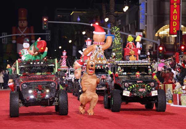 A general view of atmosphere during The 93rd Annual Hollywood Christmas Parade With Grand Marshal Luke Wilson In Support of Marine Toys for Tots in Los Angeles on Sunday, November 30, 2025.  LAP20251130799 GERGxGRUDT
