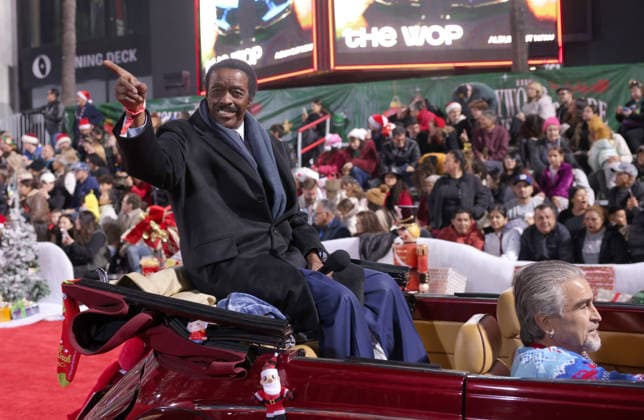 Jim Hill cruises down Hollywood Blvd. during The 93rd Annual Hollywood Christmas Parade With Grand Marshal Luke Wilson In Support of Marine Toys for Tots in Los Angeles on Sunday, November 30, 2025.  LAP20251130815 GERGxGRUDT