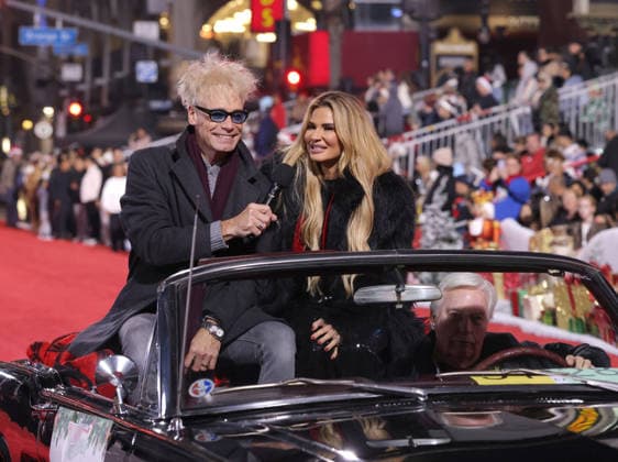Murray SawChuck and Dani Elizabeth cruise down Hollywood Blvd. during The 93rd Annual Hollywood Christmas Parade With Grand Marshal Luke Wilson In Support of Marine Toys for Tots in Los Angeles on Sunday, November 30, 2025.  LAP20251130819 GERGxGRUDT