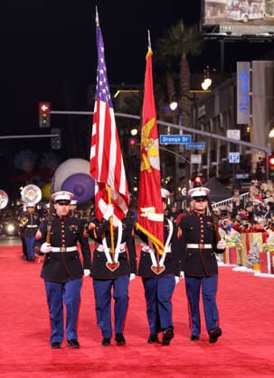 A general view of atmosphere during The 93rd Annual Hollywood Christmas Parade With Grand Marshal Luke Wilson In Support of Marine Toys for Tots in Los Angeles on Sunday, November 30, 2025.  LAP20251130853 GERGxGRUDT