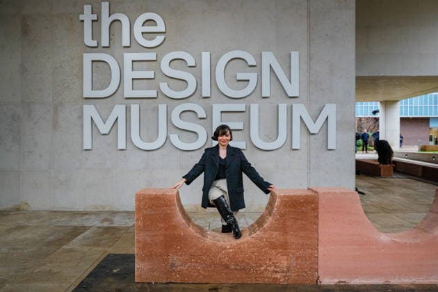Open Monuments by Melek Zeynep Bulut photocall, new London Design Festival Landmark Project at the Design Museum, London, UK London, UK. 01st Dec, 2025. Artist Melek Zeynep Bulut poses with her work. Open Monuments by Melek Zeynep Bulut, is a new public installation and London Design Festival Landmark Project in the courtyard of the Design Museum in Kensington. LDF will present Open Monuments by Melek Zeynep Bulut at the Design Museum from 1 - 14 Dec 2025., Credit:Imageplotter Avalon  Copyright: xImageplotterx xAvalonx 1055819623