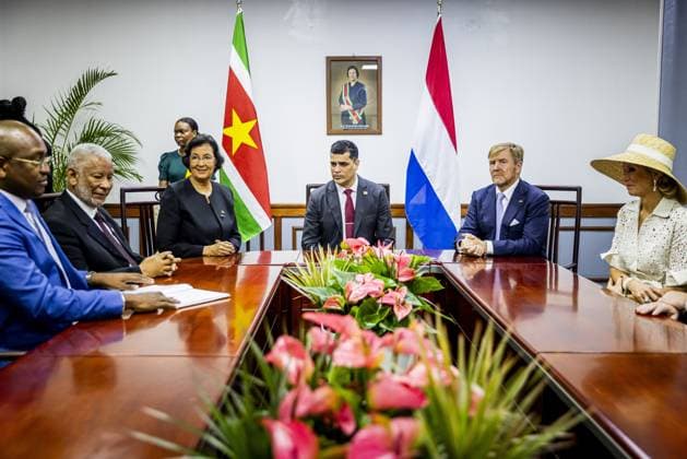 Paramaribo, The Netherlands, 2025-12-01 12:48:45 PARAMARIBO, December 1, 2025, The National Assembly. King Willem-Alexander and Queen Maxima are paying a state visit to the Republic of Suriname at the invitation of President Jennifer Geerlings-Simons. The National Assembly (DNA) is the parliament of Suriname. It has 51 seats and a single chamber, exercising legislative, administrative, and supervisory powers. PHOTO: NLBeeld POOL Patrick van Katwijk Credit: NL Beeld Patrick van Emst  Copyright: xx x