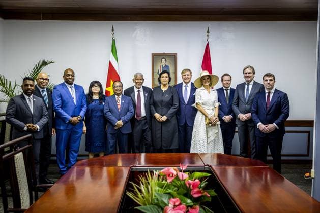 Paramaribo, The Netherlands, 2025-12-01 12:52:22 PARAMARIBO, December 1, 2025, The National Assembly. King Willem-Alexander and Queen Maxima are paying a state visit to the Republic of Suriname at the invitation of President Jennifer Geerlings-Simons. The National Assembly (DNA) is the parliament of Suriname. It has 51 seats and a single chamber, exercising legislative, administrative, and supervisory powers. PHOTO: NLBeeld POOL Patrick van Katwijk Credit: NL Beeld Patrick van Emst  Copyright: xx x