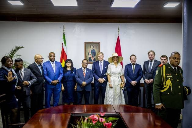 PARAMARIBO King Willem-Alexander and Queen Maxima will be received at the National Assembly (DNA), Suriname s parliament. The royal couple were on a three-day state visit to Suriname at the invitation of President Jennifer Geerlings-Simons. ANP POOL PATRICK VAN KATWIJK netherlands out - belgium out  Copyright: xx x543594369x originalFilename: 543594369.jpg