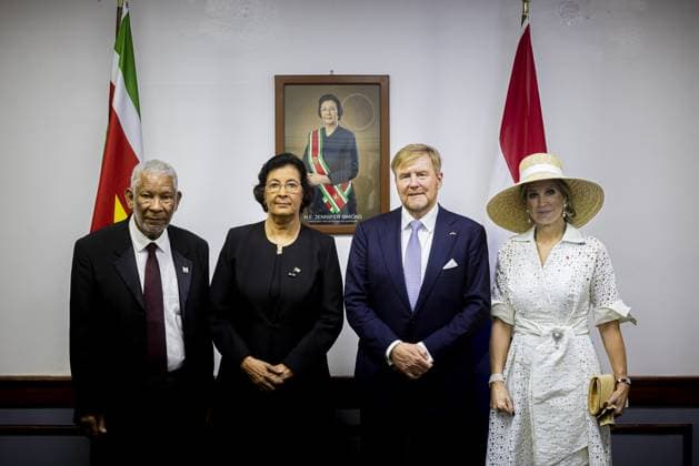 PARAMARIBO King Willem-Alexander and Queen Maxima will be received at the National Assembly (DNA), Suriname s parliament. The royal couple were on a three-day state visit to Suriname at the invitation of President Jennifer Geerlings-Simons. ANP POOL PATRICK VAN KATWIJK netherlands out - belgium out  Copyright: xx x543594389x originalFilename: 543594389.jpg