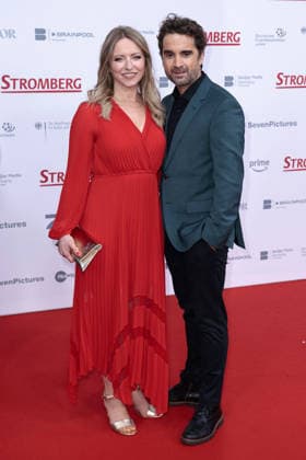 Diana Staehly and Oliver Wnuk at the movie premiere of Stromberg Everything as usual again on 1 12 2025 at Zoo Palst in Berlin Stromberg movie premiere in Berlin