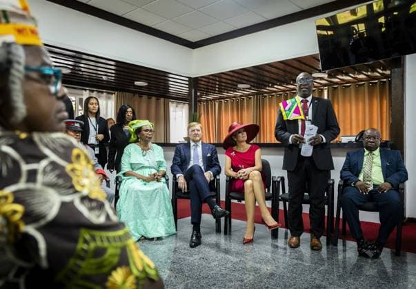PARAMARIBO King Willem-Alexander and Queen Maxima will speak with representatives of descendants of enslaved people and indigenous communities in Suriname about the past and the future. The royal couple was on a three-day state visit to Suriname at the invitation of President Jennifer Geerlings-Simons. ANP POOL REMKO DE WAAL netherlands out - belgium out  Copyright: xx x543610934x originalFilename: 543610934.jpg
