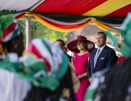 PARAMARIBO - Queen Maxima and King Willem-Alexander before a meeting with representatives of descendants of enslaved people and indigenous communities in Suriname about the past and the future. The royal couple were on a three-day state visit to Suriname at the invitation of President Jennifer Geerlings-Simons. ANP REMKO DE WAAL netherlands out - belgium out  Copyright: xx x543613067x originalFilename: 543613067.jpg
