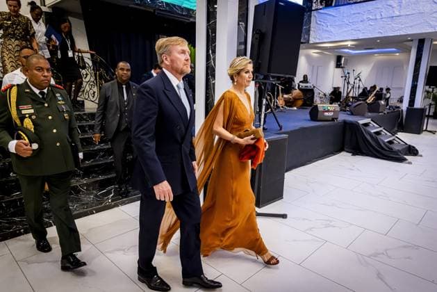 Paramaribo, The Netherlands, 2025-12-01 19:38:04 PARAMARIBO, December 1, 2025, Prince Ballroom. King Willem-Alexander and Queen Maxima are paying a state visit to the Republic of Suriname at the invitation of President Jennifer Geerlings-Simons. In honor of King Willem-Alexander and Queen Maxima s state visit, President Simons is hosting a state banquet. PHOTO: NLBeeld POOL Patrick van Katwijk. Pictured: Credit: NL Beeld Patrick van Emst  Copyright: xx x