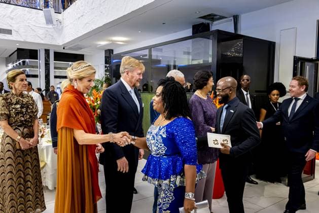 Paramaribo, The Netherlands, 2025-12-01 19:40:07 PARAMARIBO, December 1, 2025, Prince Ballroom. King Willem-Alexander and Queen Maxima are paying a state visit to the Republic of Suriname at the invitation of President Jennifer Geerlings-Simons. In honor of King Willem-Alexander and Queen Maxima s state visit, President Simons is hosting a state banquet. PHOTO: NLBeeld POOL Patrick van Katwijk. Pictured: Credit: NL Beeld Patrick van Emst  Copyright: xx x