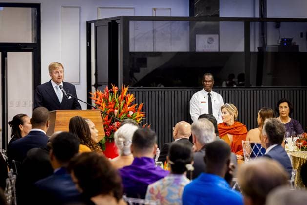 Paramaribo, The Netherlands, 2025-12-01 20:08:06 PARAMARIBO, December 1, 2025, Prince Ballroom. King Willem-Alexander and Queen Maxima are paying a state visit to the Republic of Suriname at the invitation of President Jennifer Geerlings-Simons. In honor of King Willem-Alexander and Queen Maxima s state visit, President Simons is hosting a state banquet. PHOTO: NLBeeld POOL Patrick van Katwijk. Pictured: Credit: NL Beeld Patrick van Emst  Copyright: xx x