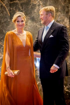 01-12-2025 Gala King Willem-Alexander and Queen Maxima and Surinamese President Jennifer Geerlings-Simons and her husband Glenn Geerlings during the statebanquet at the Prince Ballroom on the 1st day of the 3 day statevisit to Suriname. Â  Copyright: xPPEx