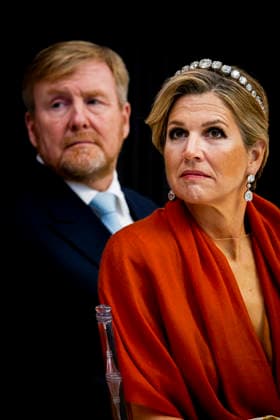 01-12-2025 Gala King Willem-Alexander and Queen Maxima and Surinamese President Jennifer Geerlings-Simons and her husband Glenn Geerlings during the statebanquet at the Prince Ballroom on the 1st day of the 3 day statevisit to Suriname. Â  Copyright: xPPEx