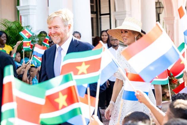 01-12-2025 Enslaved King Willem-Alexander and Queen Maxima visited the Court of Justice on the 1st day of the 3 day statevisit to Suriname. Â  Copyright: xPPEx