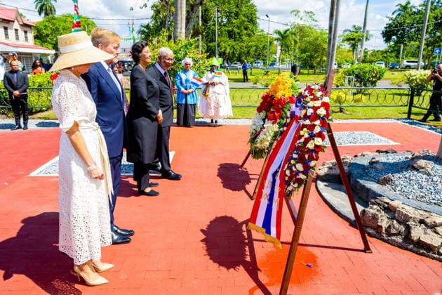 01-12-2025 Enslaved King Willem-Alexander and Queen Maxima visited the Court of Justice on the 1st day of the 3 day statevisit to Suriname. Â  Copyright: xPPEx