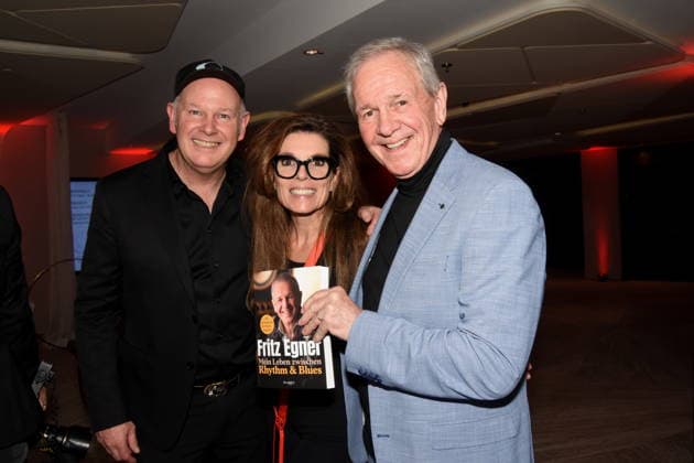 Charlie Glass Pianist Saenger Andrea K Strigl Event Public Realations Fritz Egner Moderator Author Muenchen 01 12 2025 Hotel Vierjahreszeiten Kempinski Book Presentation of Fritz Egner Moderator My Life Between Rhythm and Blues in Muenchen Photo Muenchen