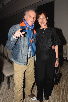 Wolfgang Fierek Actor Musician Djamila Fierek Artist Munich 01 12 2025 Hotel Vierjahreszeiten Kempinski Book Presentation by Fritz Egner Presenter My Life Between Rhythm and Blues in Munich Photo Munich