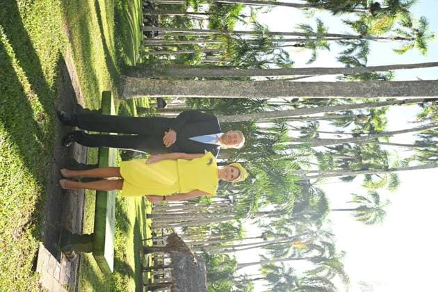 Paramaribo, The Netherlands, 2025-12-02 09:09:52 PARAMARIBO, 02-12-2025, Palmentuin King Willem-Alexander and Queen Maxima are paying a state visit to the Republic of Suriname at the invitation of President Jennifer Geerlings-Simons. Photo opportunity in the Palmentuin PHOTO: NLBeeld Patrick van Emst Credit: NL Beeld Patrick van Emst  Copyright: xx x