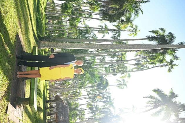 Paramaribo, The Netherlands, 2025-12-02 09:10:21 PARAMARIBO, 02-12-2025, Palmentuin King Willem-Alexander and Queen Maxima are paying a state visit to the Republic of Suriname at the invitation of President Jennifer Geerlings-Simons. Photo opportunity in the Palmentuin PHOTO: NLBeeld Patrick van Emst Credit: NL Beeld Patrick van Emst  Copyright: xx x