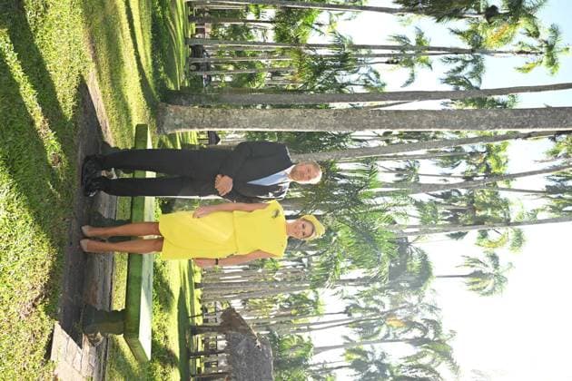 Paramaribo, The Netherlands, 2025-12-02 09:09:49 PARAMARIBO, 02-12-2025, Palmentuin King Willem-Alexander and Queen Maxima are paying a state visit to the Republic of Suriname at the invitation of President Jennifer Geerlings-Simons. Photo opportunity in the Palmentuin PHOTO: NLBeeld Patrick van Emst Credit: NL Beeld Patrick van Emst  Copyright: xx x