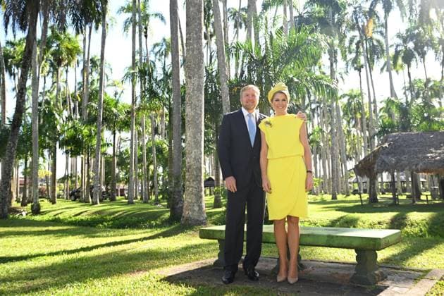 Paramaribo, The Netherlands, 2025-12-02 09:09:56 PARAMARIBO, 02-12-2025, Palmentuin King Willem-Alexander and Queen Maxima are paying a state visit to the Republic of Suriname at the invitation of President Jennifer Geerlings-Simons. Photo opportunity in the Palmentuin PHOTO: NLBeeld Patrick van Emst Credit: NL Beeld Patrick van Emst  Copyright: xx x
