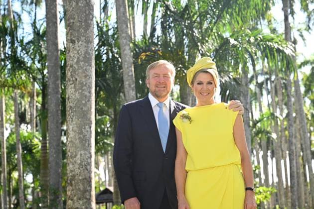 Paramaribo, The Netherlands, 2025-12-02 09:09:58 PARAMARIBO, 02-12-2025, Palmentuin King Willem-Alexander and Queen Maxima are paying a state visit to the Republic of Suriname at the invitation of President Jennifer Geerlings-Simons. Photo opportunity in the Palmentuin PHOTO: NLBeeld Patrick van Emst Credit: NL Beeld Patrick van Emst  Copyright: xx x