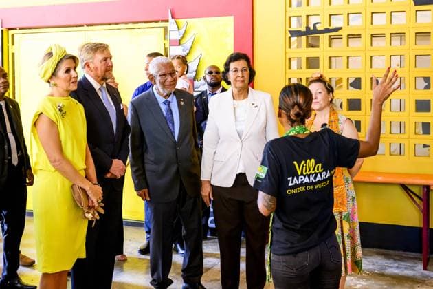 Dutch Royals Visit Suriname - Day 2 King Willem-Alexander and Queen Máxima are paying a state visit to the Republic of Suriname at the invitation of President Jennifer Geerlings-Simons. King Willem-Alexander and Queen Máxima are visiting Villa Zapakara, a foundation focused on young people and their development through art, culture, and education. December 2, 2025. Photo by NLBeeld Patrick van Emst Bruno Press ABACAPRESS.COM  Copyright: xBrunoxPress ABACAx