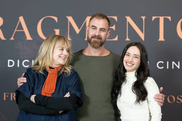 December 2, 2025, Madrid, Spain: Actress Emma Suarez (L), director Horacio Alcala (C) and actress Asia Ortega (R) attend the Fragmentos photocall at Cines Renoir Princesa. Madrid Spain - ZUMAs197 20251202_aaa_s197_044 Copyright: xAtilanoxGarciax