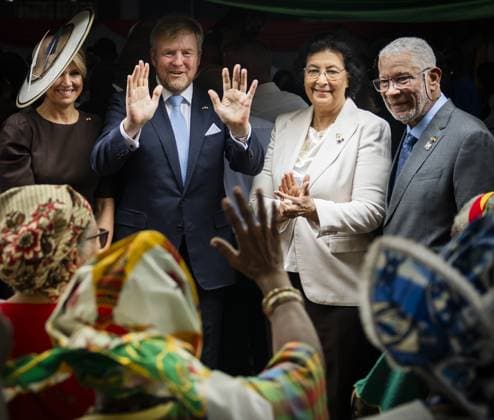 PARAMARIBO - King Willem-Alexander and Queen Maxima visited the community center of the Latour Community Work Foundation (Stibula) in the working-class Latour neighborhood during a three-day state visit to Suriname. ANP REMKO DE WAAL netherlands out - belgium out  Copyright: xx x543696441x originalFilename: 543696441.jpg