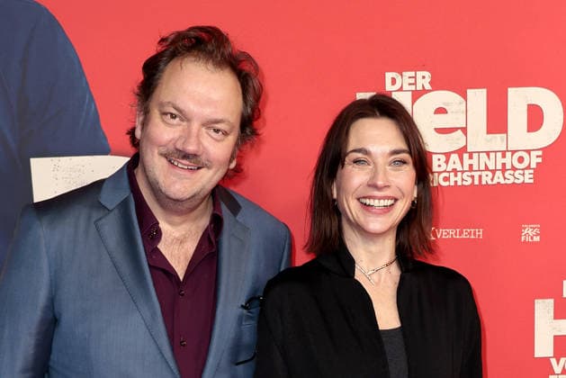 Charly Huebnerand Christiane Paul at the öDer Held vom Bahnhof Friedrichstrasse cinema premiere on 2 12 2025 at the Delphi Filmpalast in Berlin Der Held vom Bahnhof Friedrichstrasse film premiere in Berlin