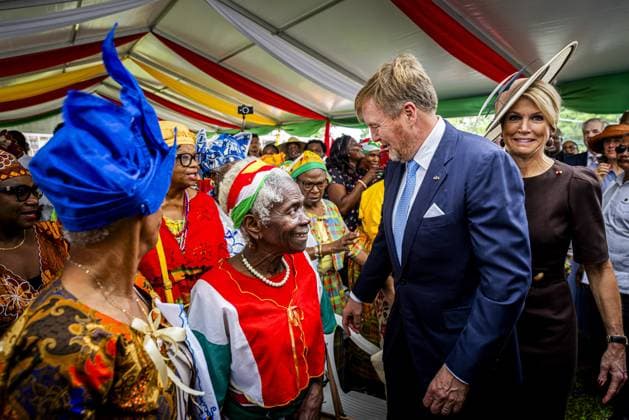Paramaribo, The Netherlands, 2025-12-02 13:42:30 PARAMARIBO, December 2, 2025, Latour Community Work Foundation. King Willem-Alexander and Queen Maxima are paying a state visit to the Republic of Suriname at the invitation of President Jennifer Geerlings-Simons. The Royal Couple will visit the community center of the Latour Community Work Foundation (Stibula) in the densely populated Latour neighborhood. PHOTO: NLBeeld POOL Patrick van Katwijk Credit: NL Beeld Patrick van Emst  Copyright: xx x
