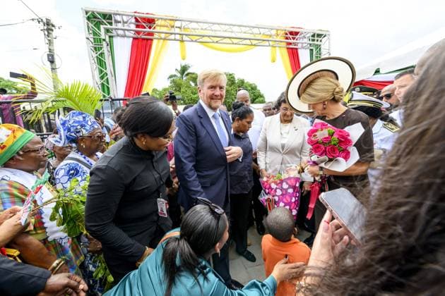 Paramaribo, The Netherlands, 2025-12-02 13:21:34 PARAMARIBO, December 2, 2025, Latour Community Work Foundation. King Willem-Alexander and Queen Maxima are paying a state visit to the Republic of Suriname at the invitation of President Jennifer Geerlings-Simons. The Royal Couple will visit the community center of the Latour Community Work Foundation (Stibula) in the densely populated Latour neighborhood. PHOTO: NLBeeld Patrick van Emst Credit: NL Beeld Patrick van Emst  Copyright: xx x