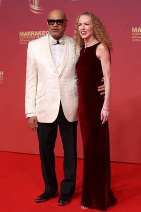 Laurence Fishburne and Bronwyn Dannenfelser attend the red carpet during day Five of the 22nd Marrakech International Film Festival Marrakech, Morocco 01 12 2025 451202 2025 12 02 MARRAKECH Morocco  Copyright: xRomualdxMeigneuxx xStarfacex STAR_451202_071