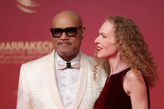Laurence Fishburne and Bronwyn Dannenfelser attend the red carpet during day Five of the 22nd Marrakech International Film Festival Marrakech, Morocco 01 12 2025 451202 2025 12 02 MARRAKECH Morocco  Copyright: xRomualdxMeigneuxx xStarfacex STAR_451202_076
