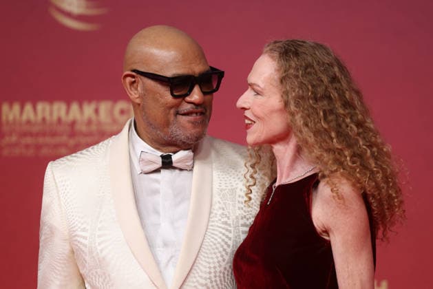 Laurence Fishburne and Bronwyn Dannenfelser attend the red carpet during day Five of the 22nd Marrakech International Film Festival Marrakech, Morocco 01 12 2025 451202 2025 12 02 MARRAKECH Morocco  Copyright: xRomualdxMeigneuxx xStarfacex STAR_451202_079