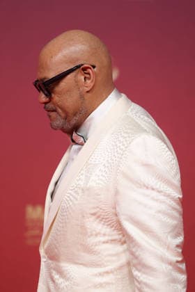Laurence Fishburne and Bronwyn Dannenfelser attend the red carpet during day Five of the 22nd Marrakech International Film Festival Marrakech, Morocco 01 12 2025 451202 2025 12 02 MARRAKECH Morocco  Copyright: xRomualdxMeigneuxx xStarfacex STAR_451202_130